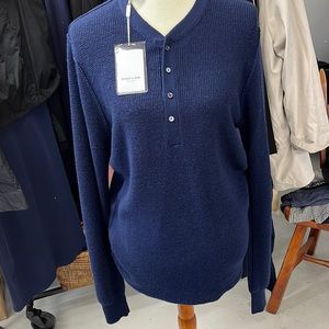 NWT Zack waffle henley sweater